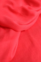 Écharpe fine rouge clair avec bord frangé de Liberty Island pour Femmes