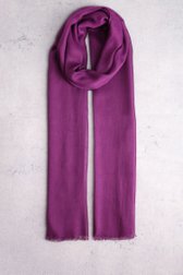 Écharpe fine violette avec bord frangé de Liberty Island pour Femmes