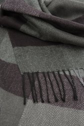 Écharpe gris-vert avec motif en damier de Michaelis pour Hommes