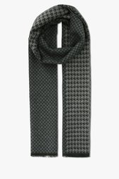 Écharpe grise avec motif pied-de-poule vert de Michaelis pour Hommes