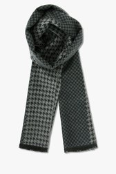 Écharpe grise avec motif pied-de-poule vert de Michaelis pour Hommes