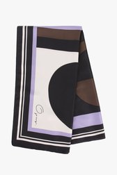 Echarpe imprimée en bleu, marron, écru et violet  de Opus pour Femmes