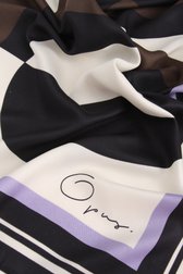 Echarpe imprimée en bleu, marron, écru et violet  de Opus pour Femmes