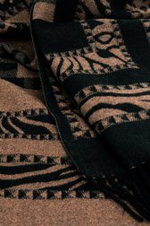 Écharpe noire avec imprimé marron de Modeno pour Femmes