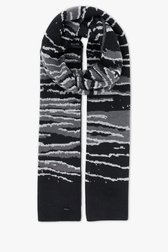Écharpe noire avec motif argenté de Opus pour Femmes