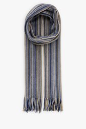 Écharpe rayée bleue de Michaelis pour Hommes
