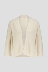 Ecru ajour gebreide cardigan van Barbara Lebek voor Dames