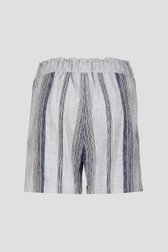 Ecru-blauwe paperbag short met gestreept motief van Geisha voor Dames