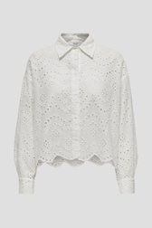 Ecru blouse met ajour gebreid motief van Only Carmakoma voor Dames