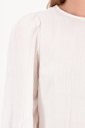Ecru blouse met ballonmouwen  van Claude Arielle voor Dames