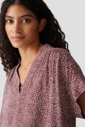 Ecru blouse met bordeaux print van Opus voor Dames