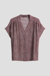 Ecru blouse met bordeaux print van Opus voor Dames