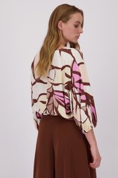 Ecru blouse met grafische print van D'Auvry voor Dames