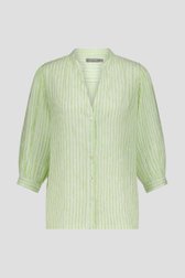 Ecru blouse met groene strepen van Geisha voor Dames