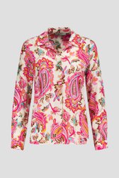 Ecru blouse met roze bloemenprint van Geisha voor Dames