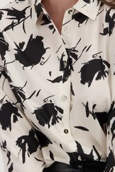 Ecru blouse met zwarte print van D'Auvry voor Dames