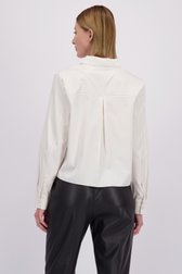 Achterkant van Ecru blouse met zwarte stiksels door D'Auvry voor Dames