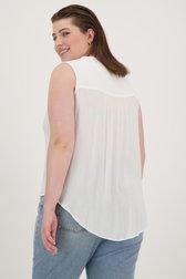 Ecru blouse zonder mouwen van Only Carmakoma voor Dames