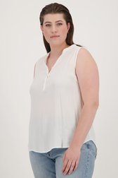 Ecru blouse zonder mouwen van Only Carmakoma voor Dames