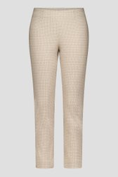 Ecru broek met beige print - 7/8 lengte van Liberty Island voor Dames