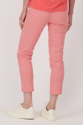 Ecru broek met roze print - 7/8 lengte van Liberty Island voor Dames