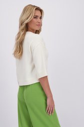 Achterkant van Ecru cardigan met driekwartmouwen door Libelle voor Dames