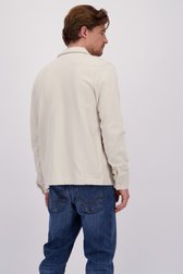 Achterkant van Ecru cardigan met lange mouwen en rits door Bluefields voor Heren