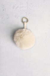 Ecru faux fur sleutelhanger van Liberty Island voor Dames