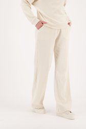 Ecru geribbelde broek van Liberty Island homewear voor Dames