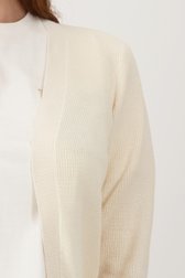 Ecru geribde cardigan zonder knopen van Liberty Loving nature voor Dames