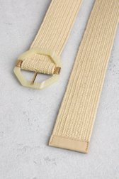 Ecru geweven riem met detailgesp van Liberty Island voor Dames