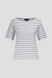 Ecru-grijs gestreept T-shirt van More & More voor Dames