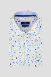 Productfoto 1 van Ecru hemd met bloemen – Comfort fit door Dansaert Blue voor Heren
