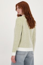 Ecru-kaki gestreepte trui van Liberty Loving nature voor Dames