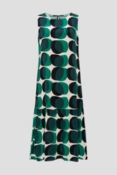 Ecru kleedje met zwart-groene print van Opus voor Dames
