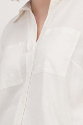 Ecru linnen blouse van Only Carmakoma voor Dames