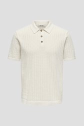 Productfoto 1 van Ecru polo in structuurstof  door Only & Sons voor Heren