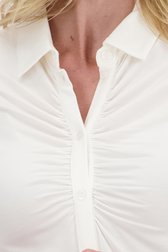 Ecru polo met lange mouwen van Claude Arielle voor Dames