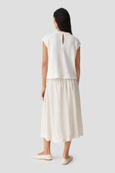 Ecru T-shirt met gebreide look  van Opus voor Dames