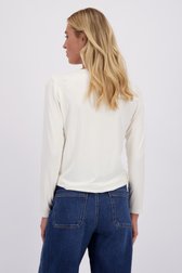 Achterkant van Ecru T-shirt met lange mouwen door Liberty Island voor Dames
