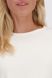 Detail van Ecru T-shirt met lange mouwen door Liberty Island voor Dames