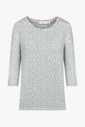 Ecru T-shirt met lichtgrijze print van Bicalla voor Dames