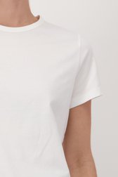 Ecru T-shirt met ronde hals van Liberty Island voor Dames