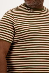 Ecru T-shirt met strepen van Jefferson voor Heren
