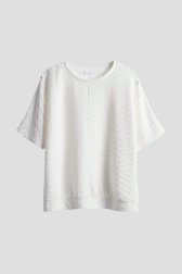 Ecru T-shirt met structuur van Opus voor Dames