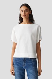 Ecru T-shirt met structuur van Opus voor Dames