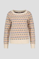 Ecru trui met kleurrijk motief van Libelle voor Dames