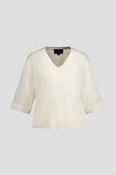 Productfoto 1 van Ecru trui met korte mouwen door AC by Annelien Coorevits voor Dames