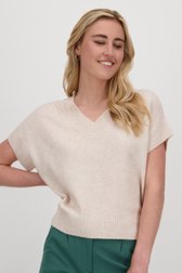 Ecru trui met korte mouwen van Libelle voor Dames