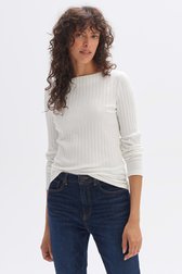 Ecu geribd T-shirt met lange mouwen van Opus voor Dames